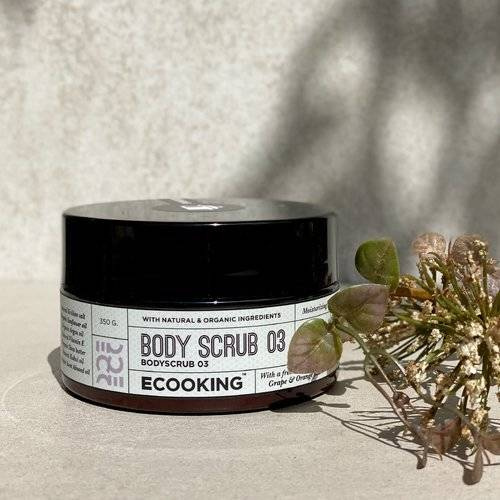 ECOOKING Body scrub 03 - Scrub do ciała o zapachu jaśminu, winogron i kwiatu pomarańczy 350g