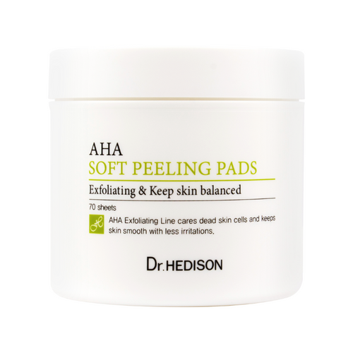 Dr.HEDISON AHA Soft Peeling Pads, wyprzedaż: termin ważności 05`2025.