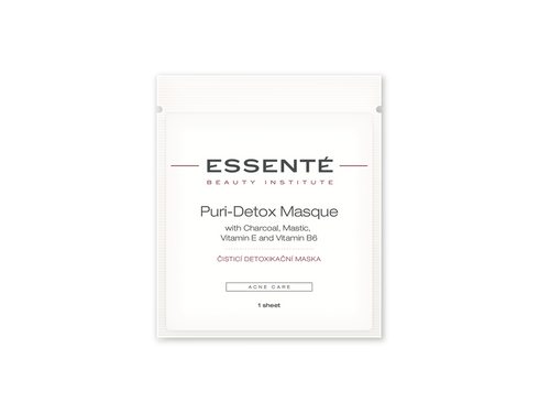 Essente Puri-Detox Masque, czarna maska w płacie o działaniu detoksykująco-oczyszczającym    WYPRZEDAŻ – ostatnie sztuki