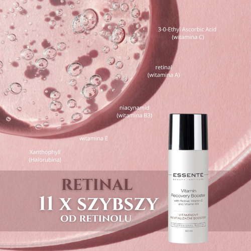 Essente Vitamin Recovery Booster, stabilny koncentrat z witaminą C, retinalem i niacynamidem, 50 ml