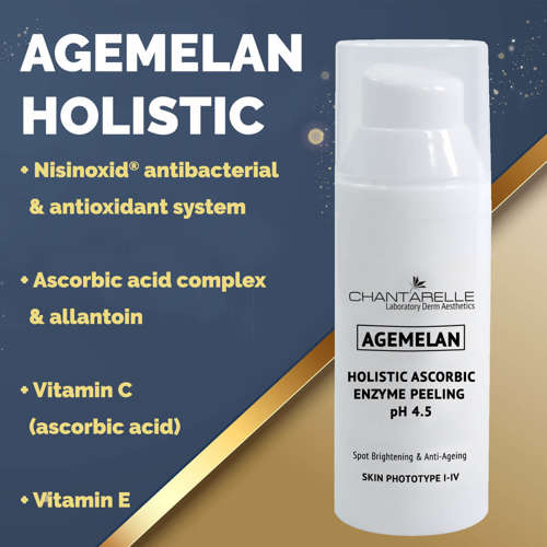 AGEMELAN HOLISTIC Peeling enzymatyczny pH 4,5 z kwasem askorbinowym, 50 ml