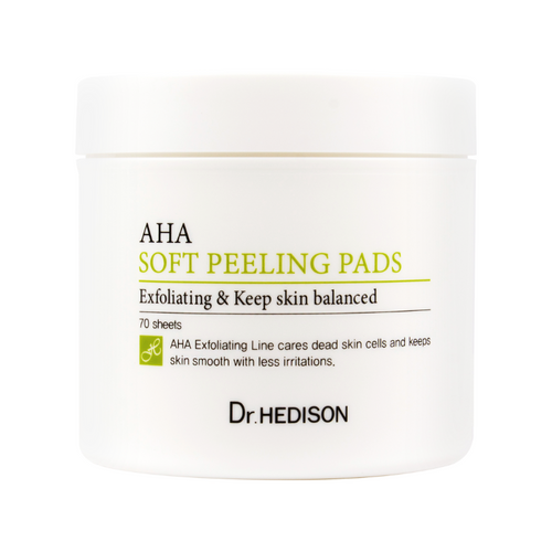 Dr.HEDISON AHA Soft Peeling Pads, płatki złuszczające, 70 szt.