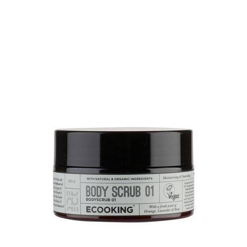 ECOOKING Body Scrub 01 - Scrub do ciała o zapachu pomarańczy, lawendy i róży, 350g