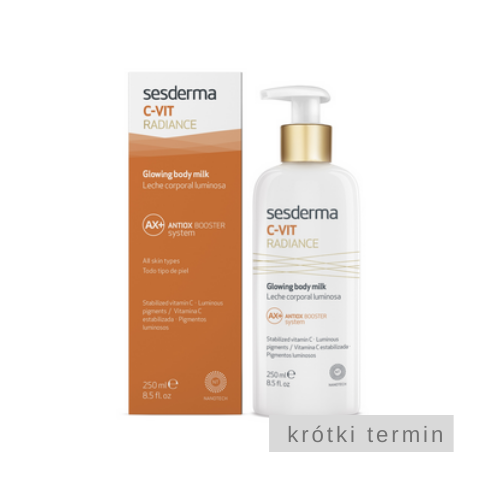 Sesderma - C-VIT RADIANCE Glowing Body Milk, Mleczko rozświetlające do ciała, 250 ml, wyprzedaż: termin ważności 10`2023